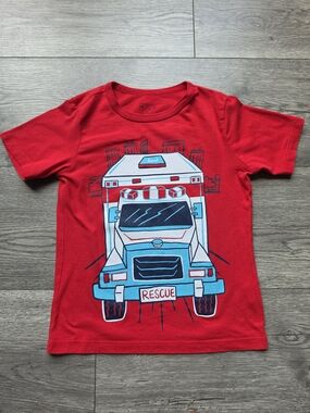 3/$6 The Children's Place Red Rescue Truck Tee